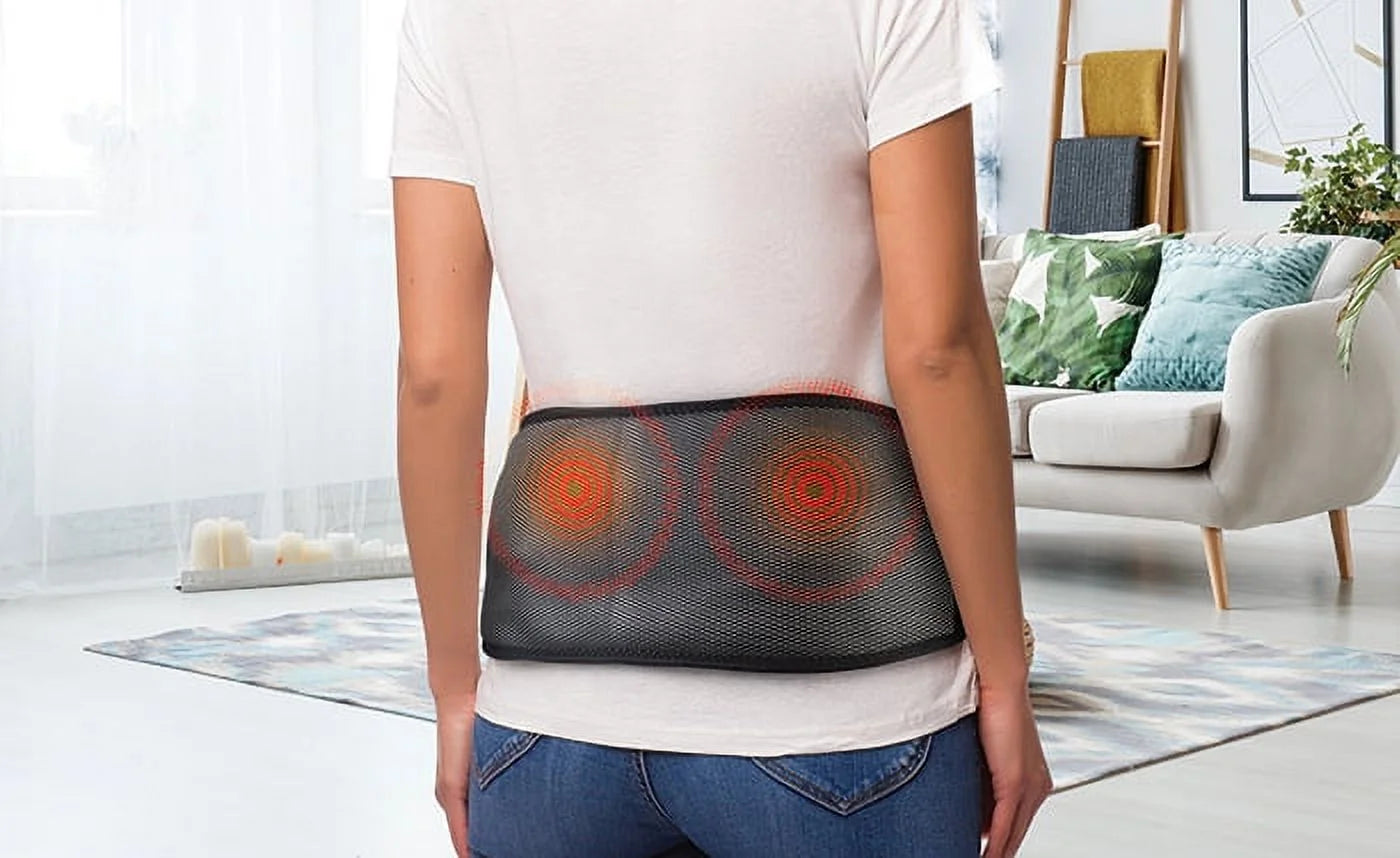 Heated Back Massager Belt, Back Pain Relief Belt with Heat, Deep Tissue Massage & Decompression